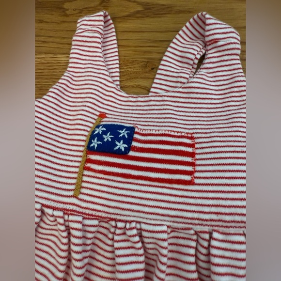 Squiggles by Charlie Red and White dress with American Flag Size 2T - Picture 8 of 8
